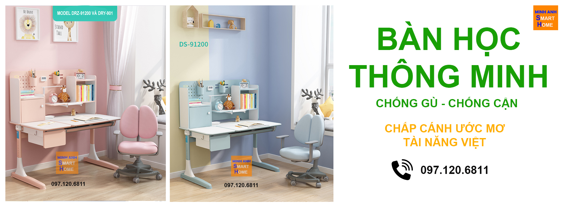 BÀN HỌC CHỐNG GÙ CHỐNG CẬN