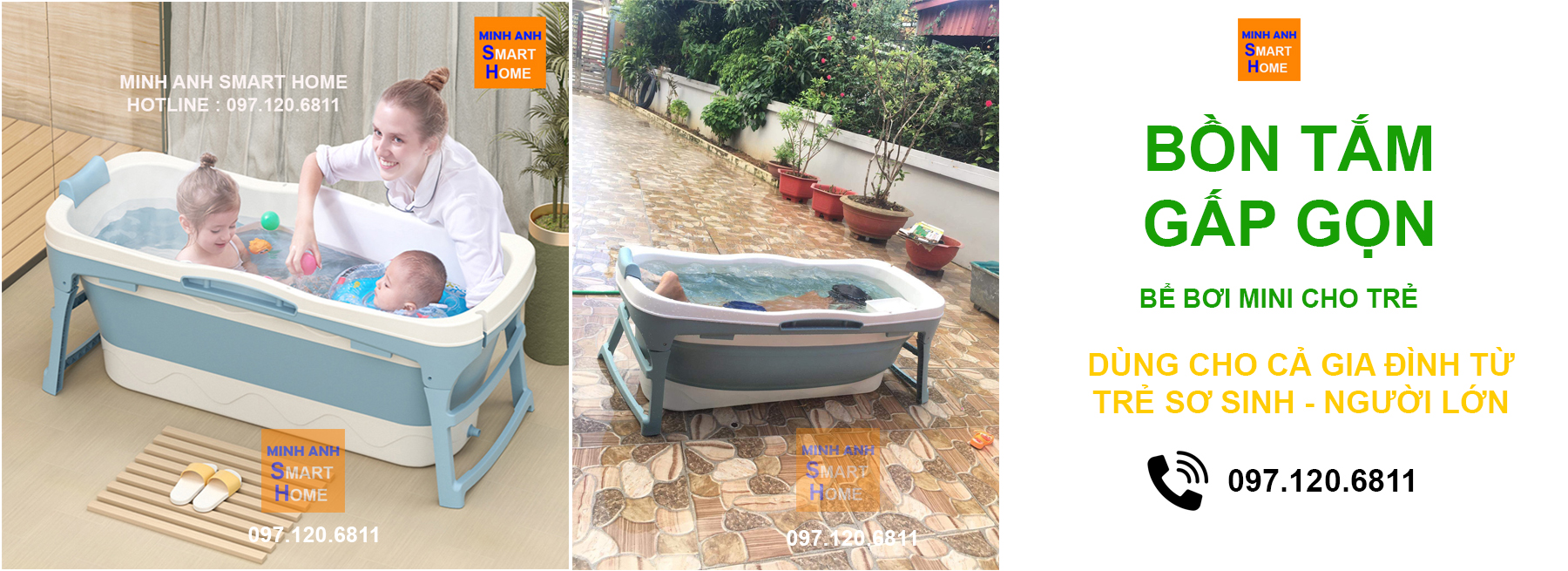 Bồn tắm gấp gọn đa năng