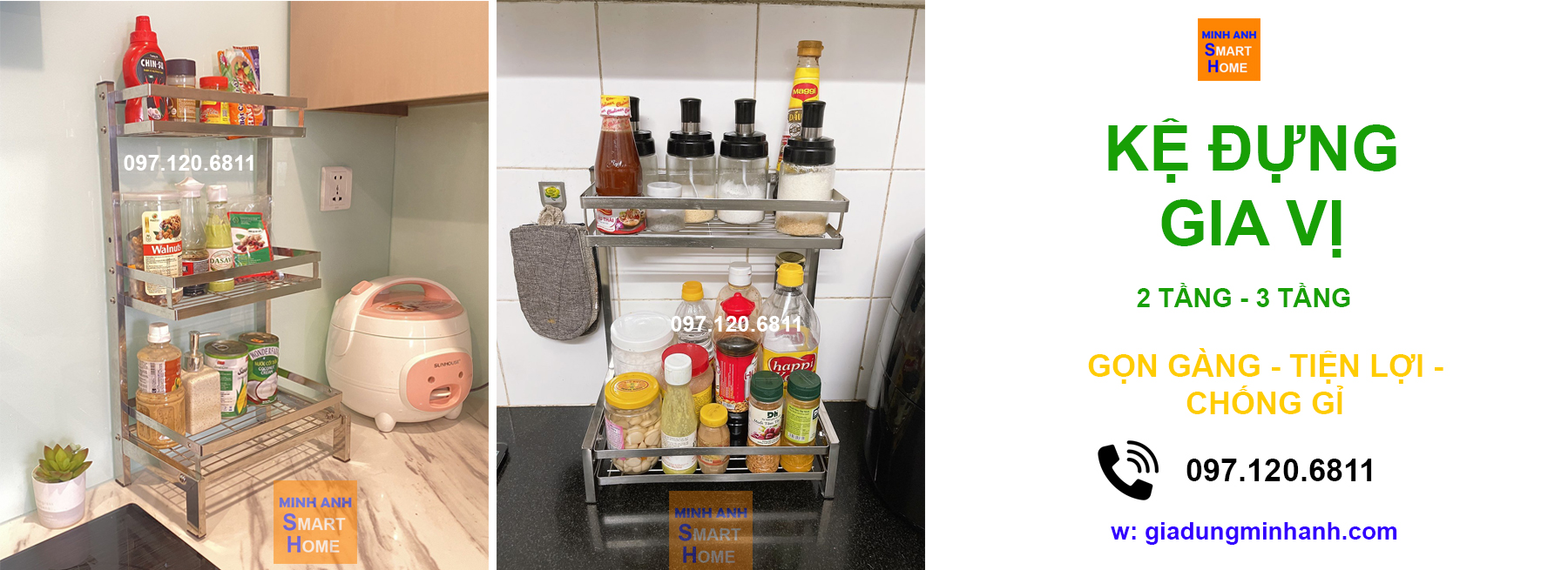 Kệ đựng gia vị thông minh