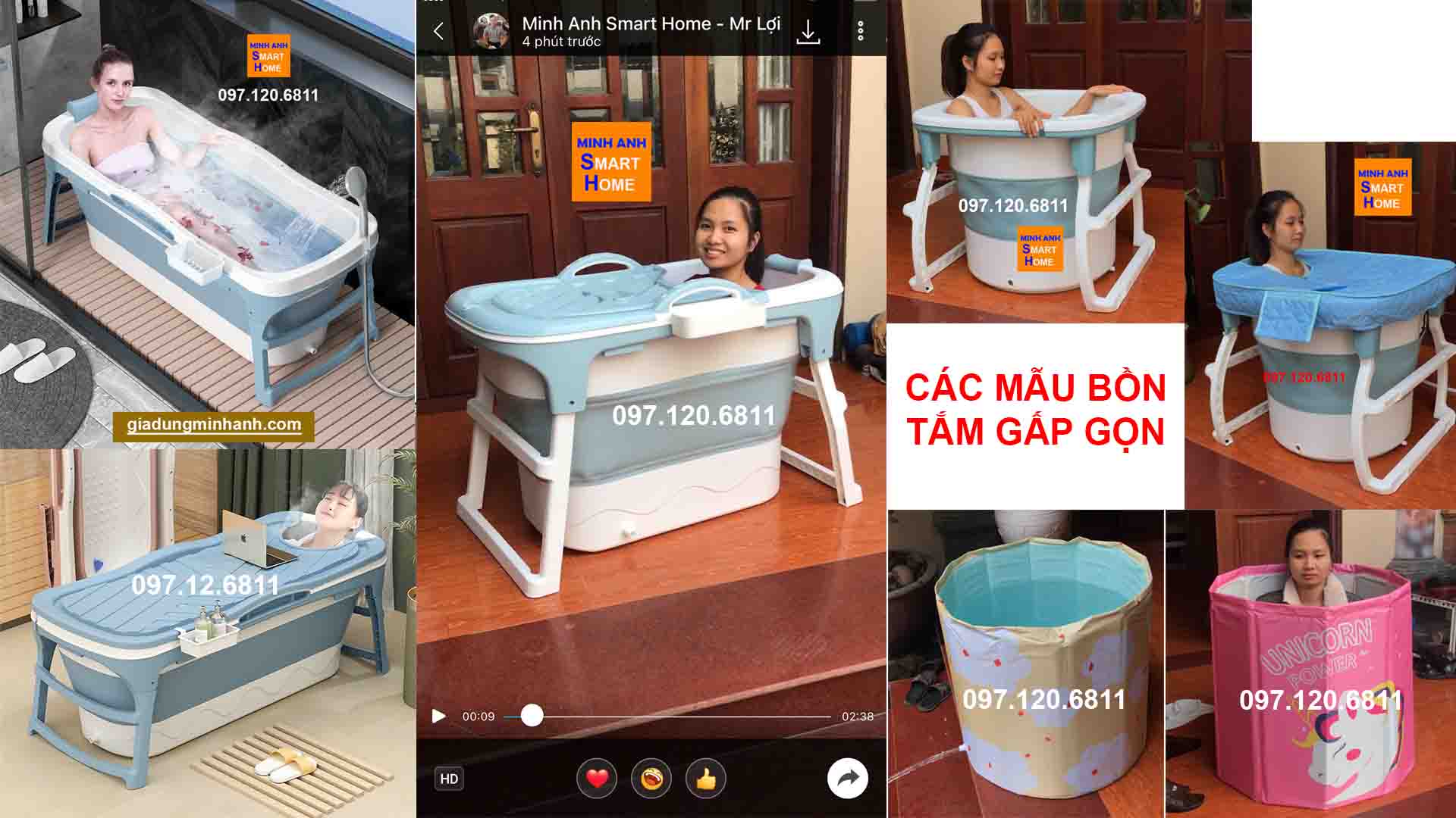 Các Mẫu Bồn Tắm Gấp Gọn
