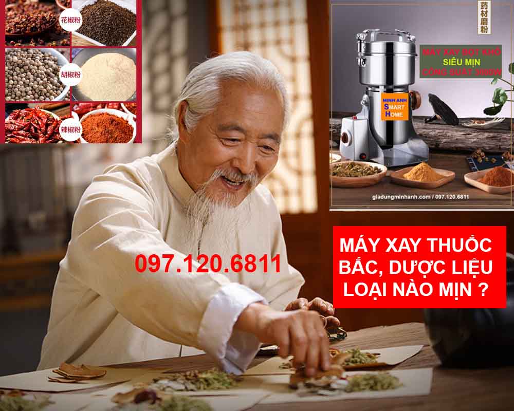 Máy xay thuốc bắc, thảo dược loại nào xay mịn