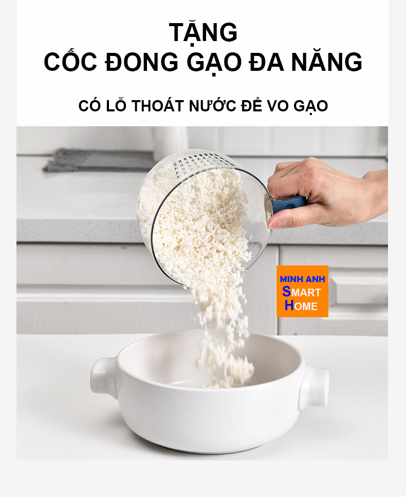 Được tặng cốc đong gạo kèm khi mua sản phẩm thùng đựng gạo