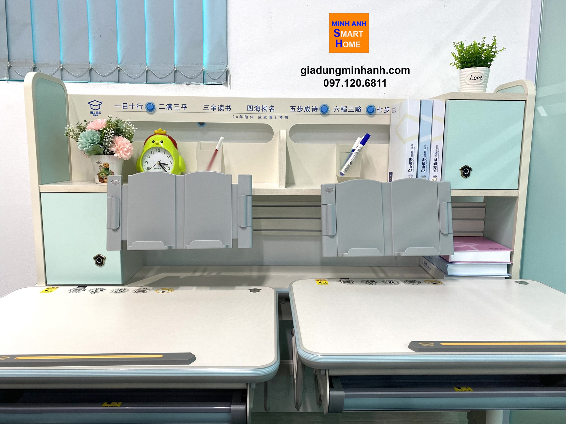 Bàn học đôi cao cấp nâng hạ chiều cao - đẳng cấp nhất thị trường