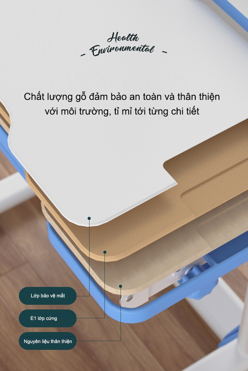 chất liệu bàn học chống gù bk306