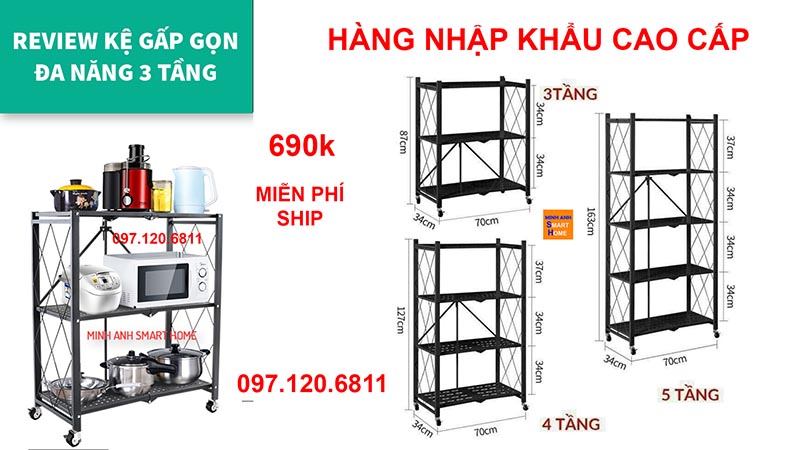 Báo giá kệ để đồ nhà bếp có bánh xe