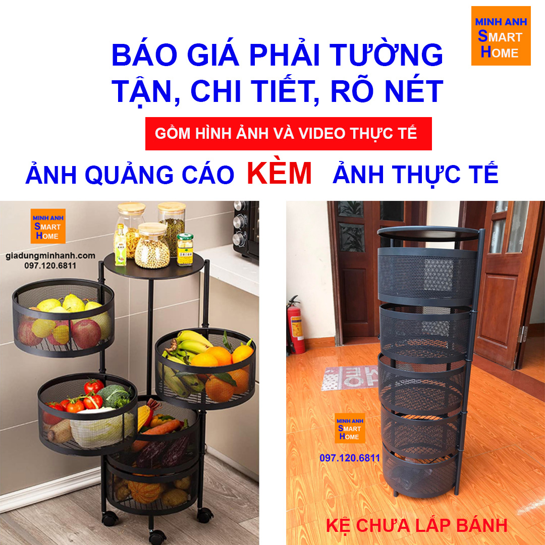 báo giá kệ xoay đa năng chuẩn uy tín