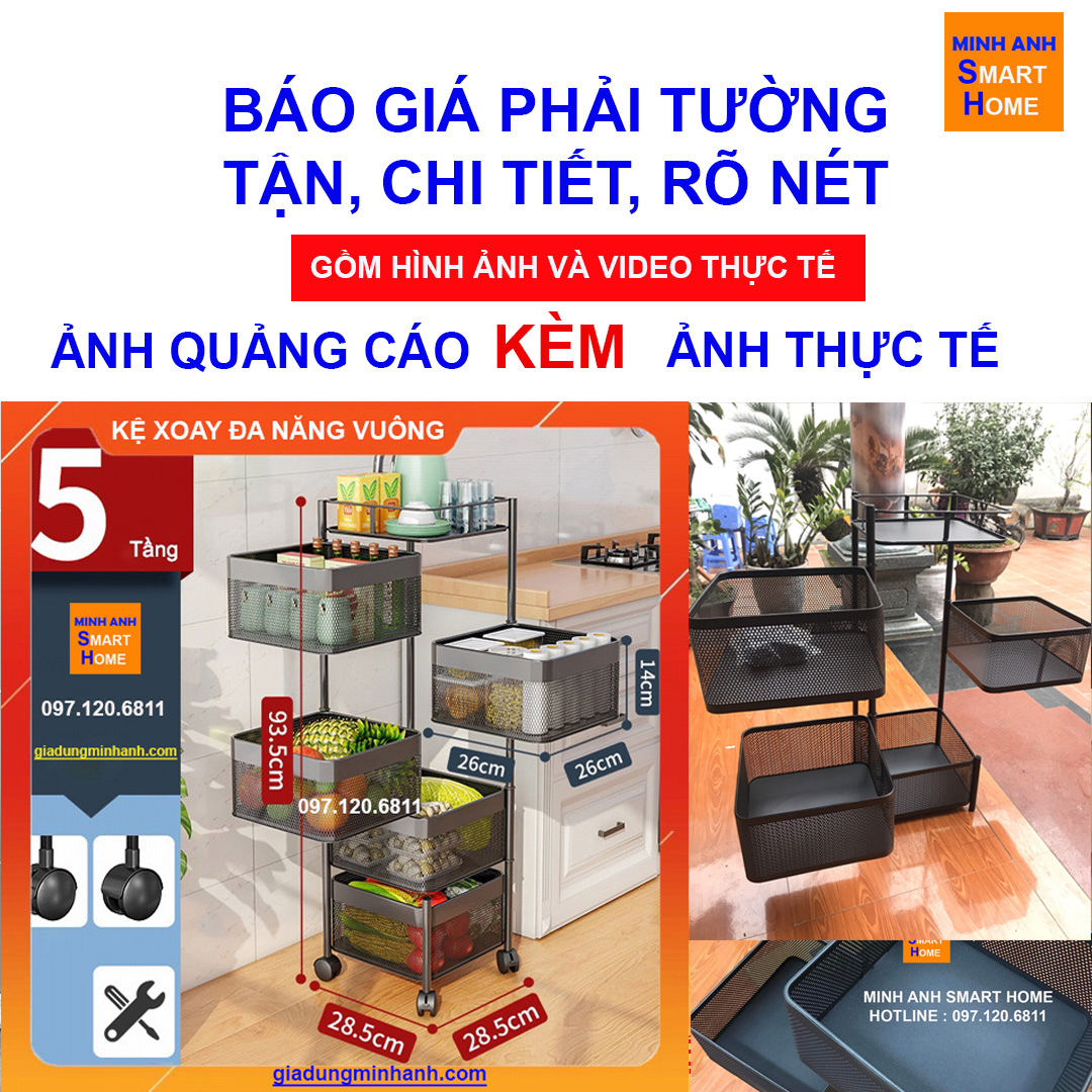 báo giá kệ xoay đa năng chuẩn uy tín