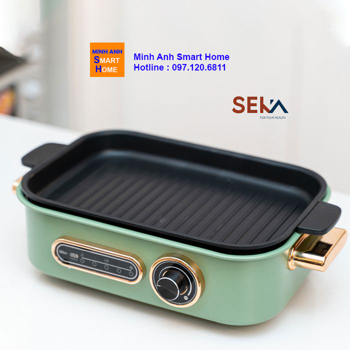 Lớp phủ đặc biệt chống dính của bếp lẩu nướng điện đa năng Seka