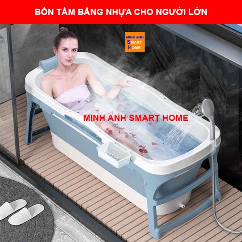 Bồn tắm bằng nhựa cho người lớn gọn nhẹ, thông minh