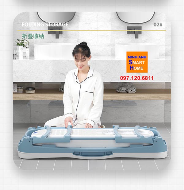sử dụng bồn tắm gấp gọn