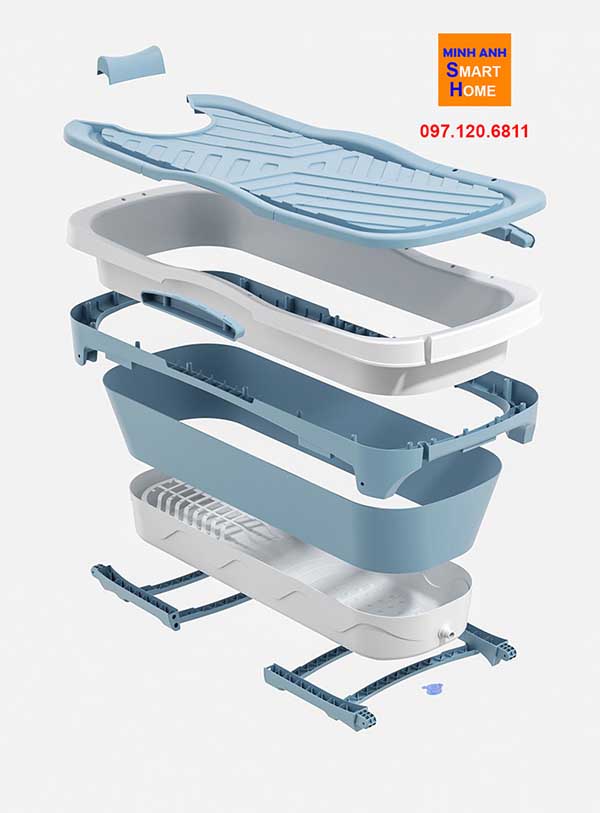 cấu tạo của bồn tắm gấp gọn thông minh