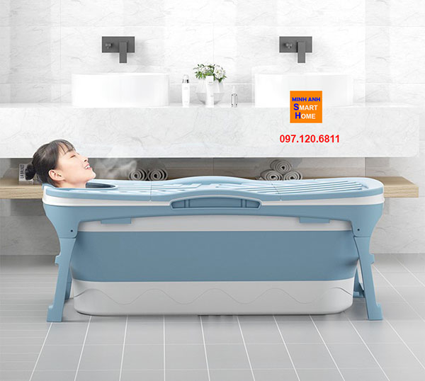 ngâm mình trong bồn tắm gấp gọn