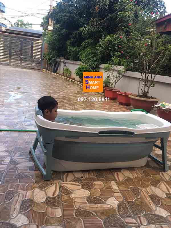 bồn tắm gấp gọn chiều sâu 60cm