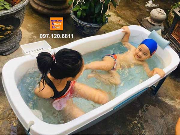 bể bơi mini tại nhà chống trơn trượt, đuối nước