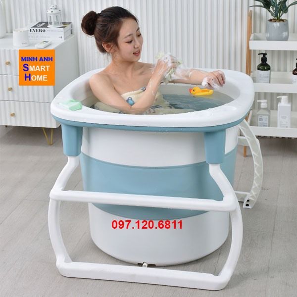 Bồn tắm gấp gọn tròn - vừa mọi nhà tắm