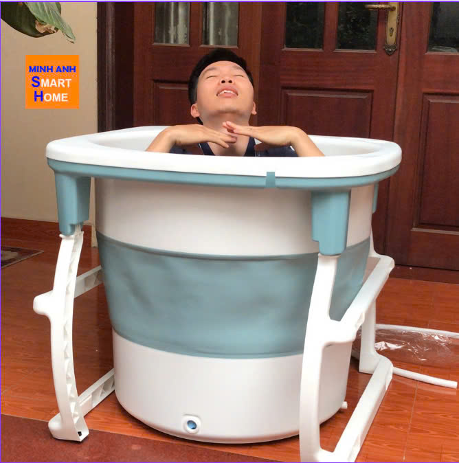 Bồn tắm gấp gọn tròn cao cấp - Minh Anh Smart Home