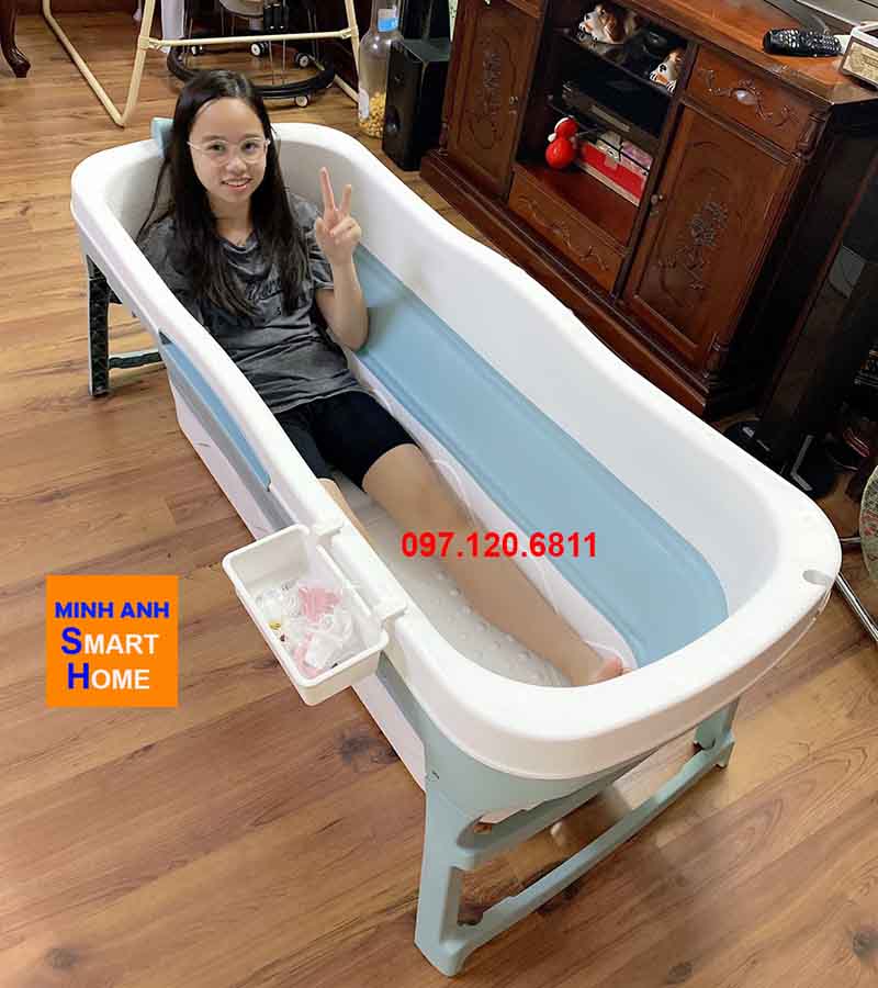 Bồn tắm nhựa gấp gọn thông minh