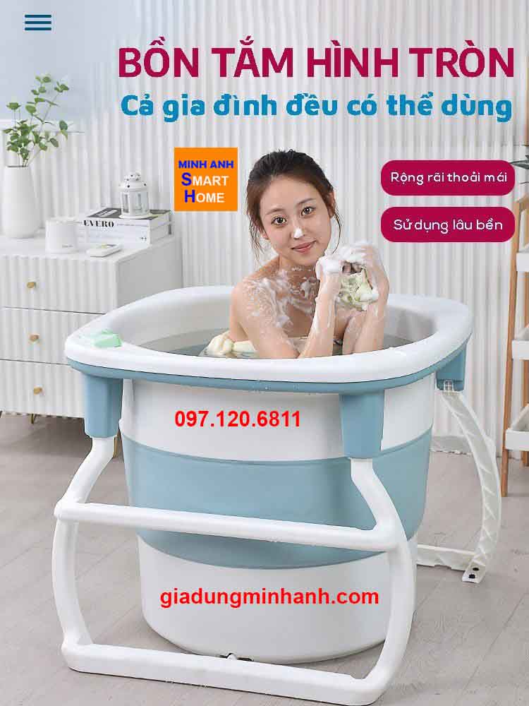 Bồn tắm tròn gấp gọn