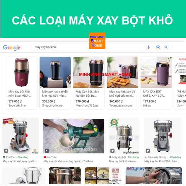 các loại máy xay bột khô trên thị trường