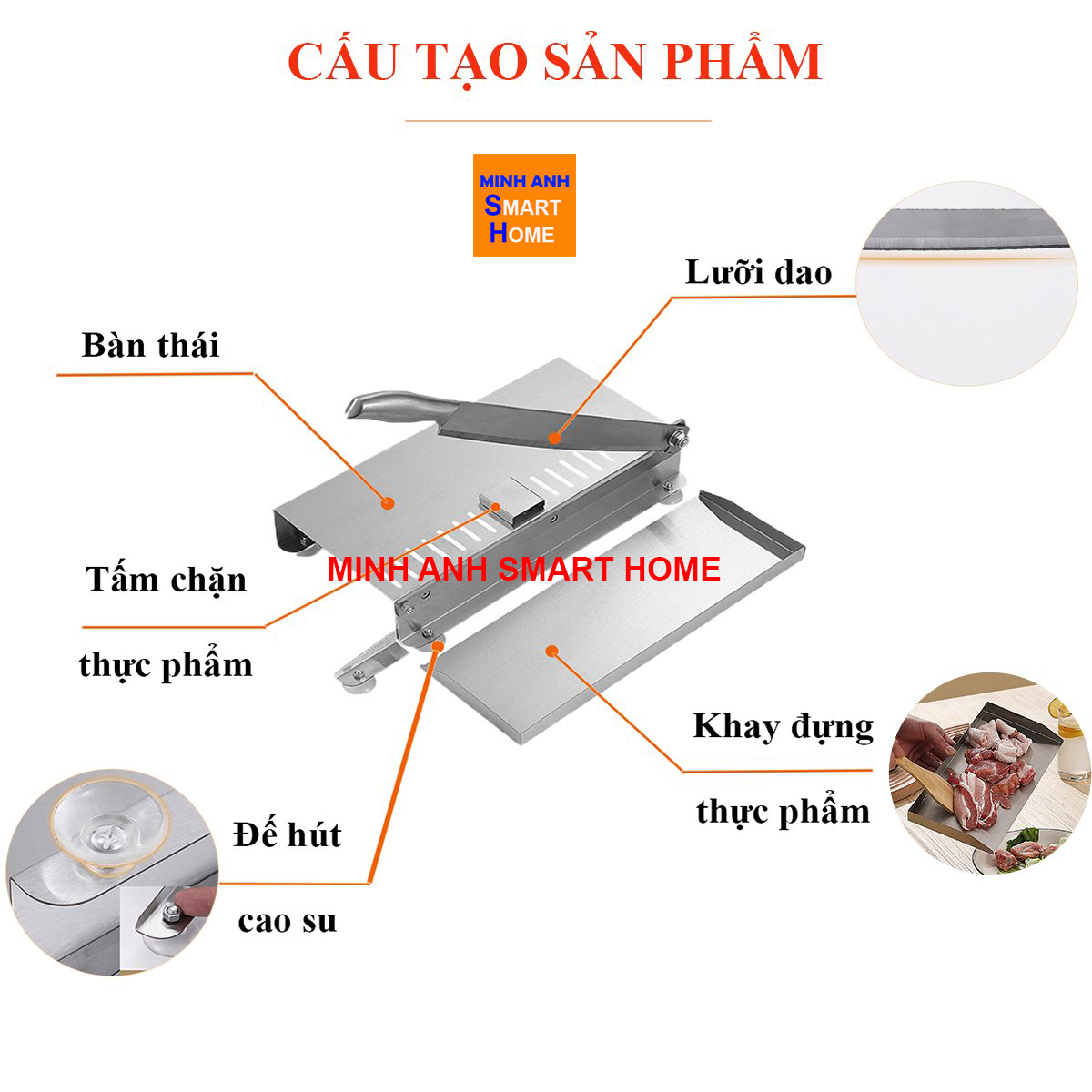 Cấu tạo máy chặt thịt gà