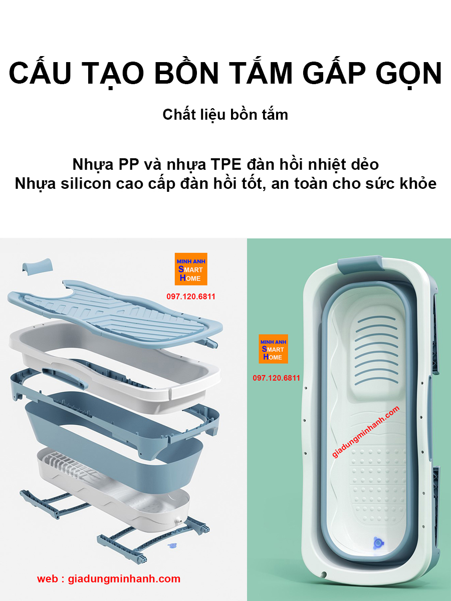 Chất liệu bồn tắm trẻ em bằng nhựa