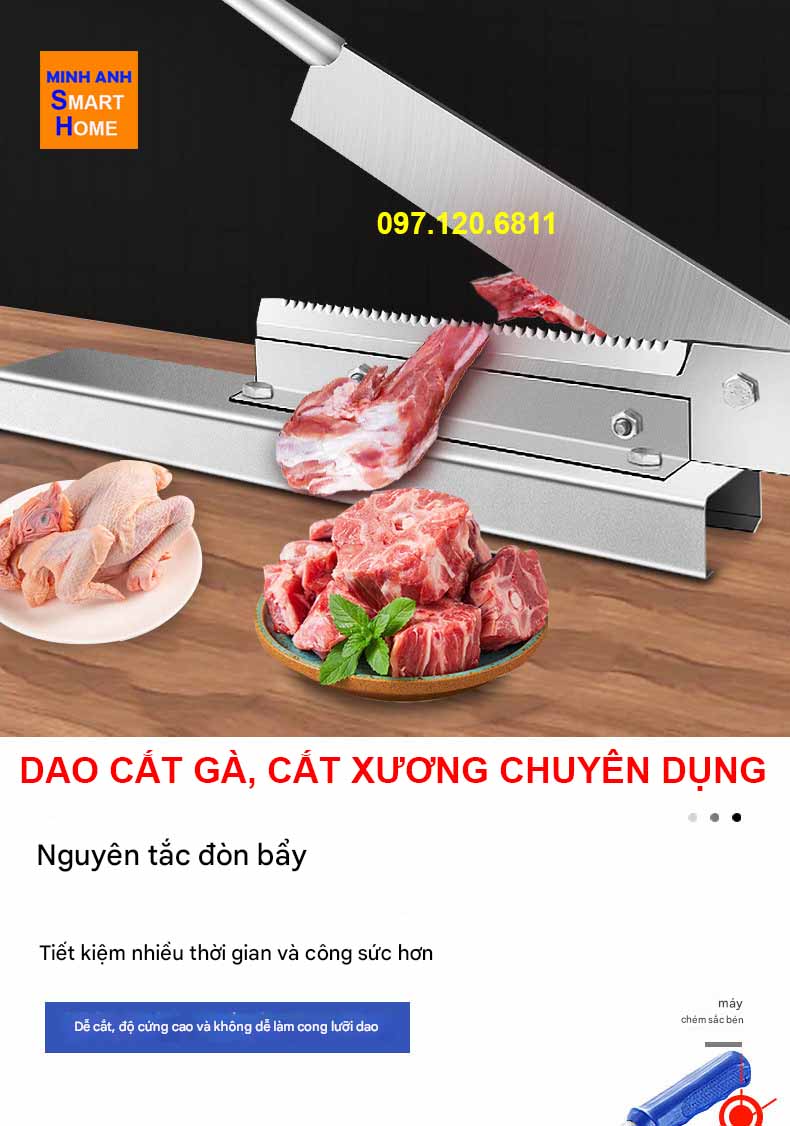 Dao cắt gà, xương, dược liệu chuyên dụng phiên bản mới nhất, mạnh nhất