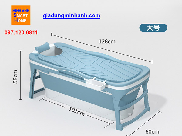 Giá bán bồn tắm nhựa kích thước dài 128cm
