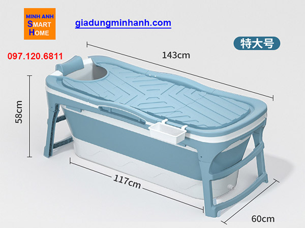 Giá bán bồn tắm nhựa kích thước dài 143cm