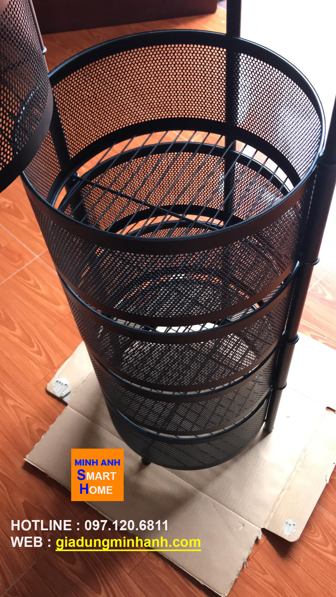 Hình ảnh thực tế chi tiết về thiết kế của kệ xoay đa năng tròn hàng nhập khẩu