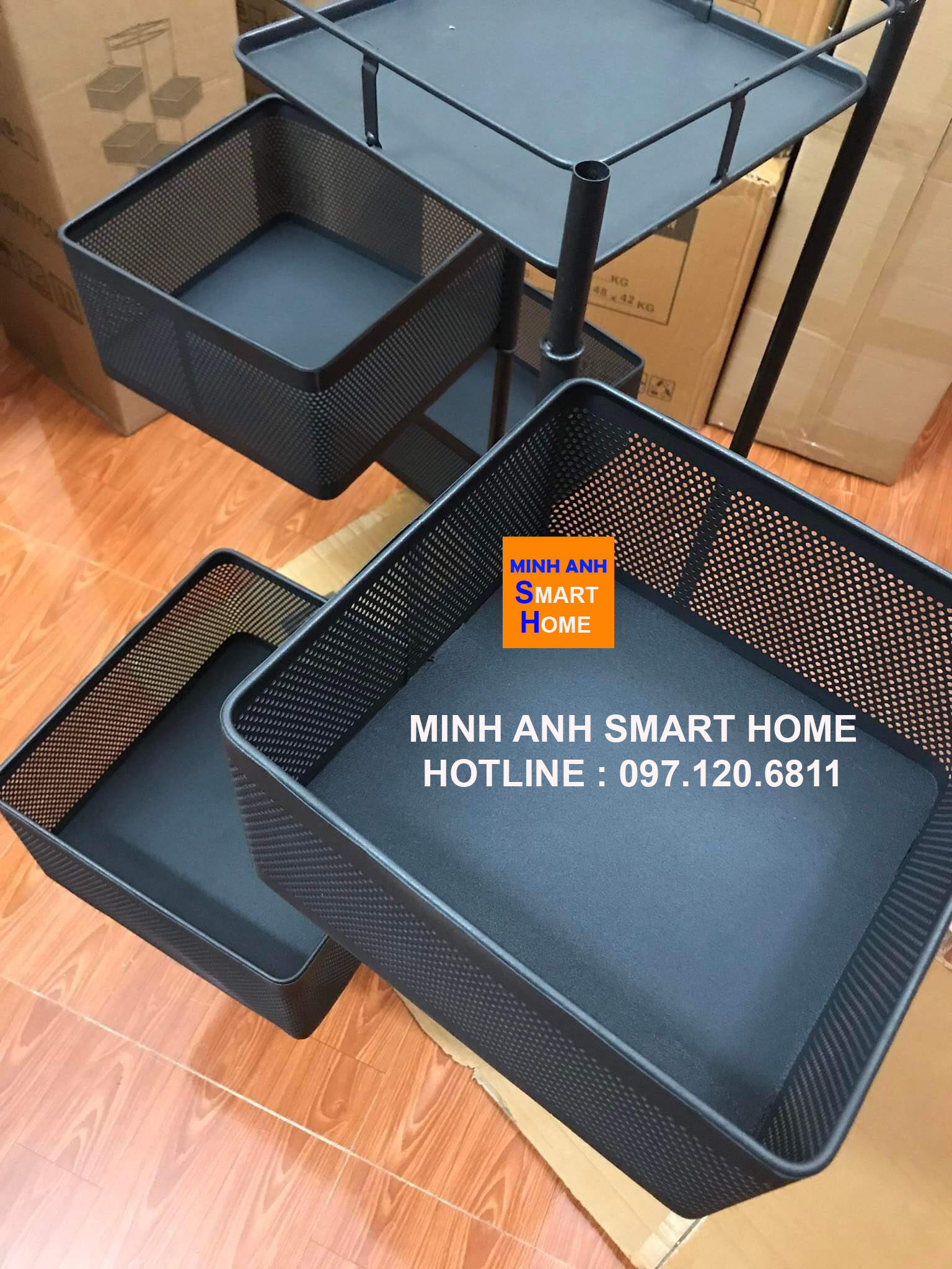 chất liệu kệ xoay đa năng vuông đựng rau củ quả