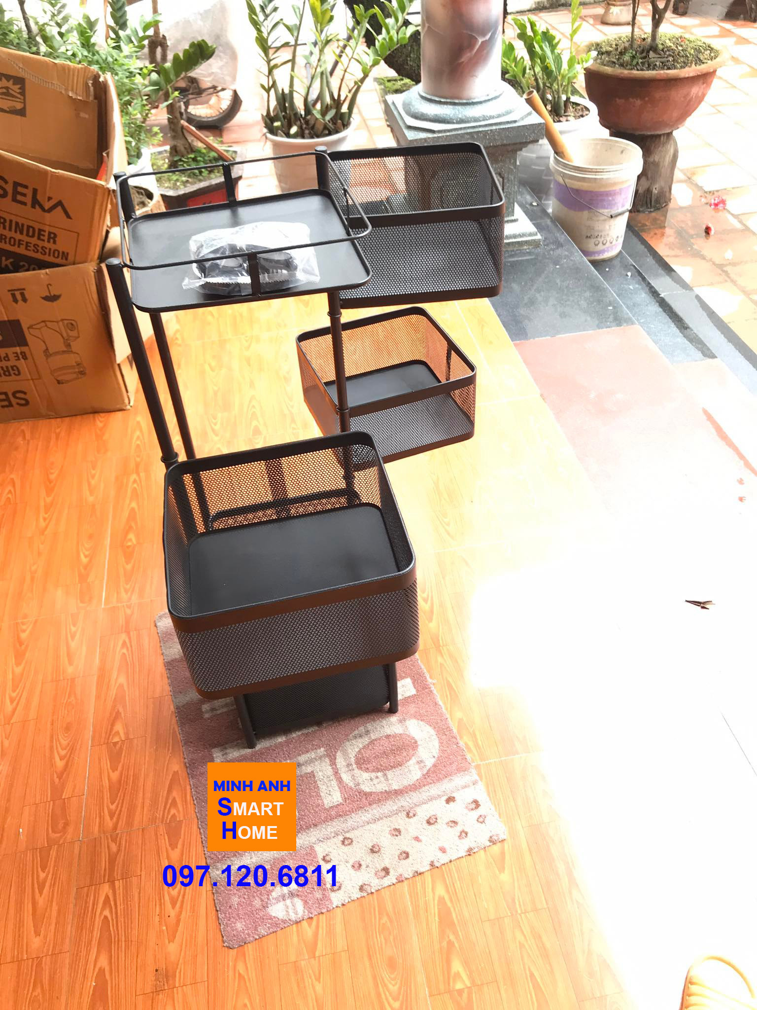 Hình ảnh thực tế kệ xoay đa năng vuông do shop tự chụp 04