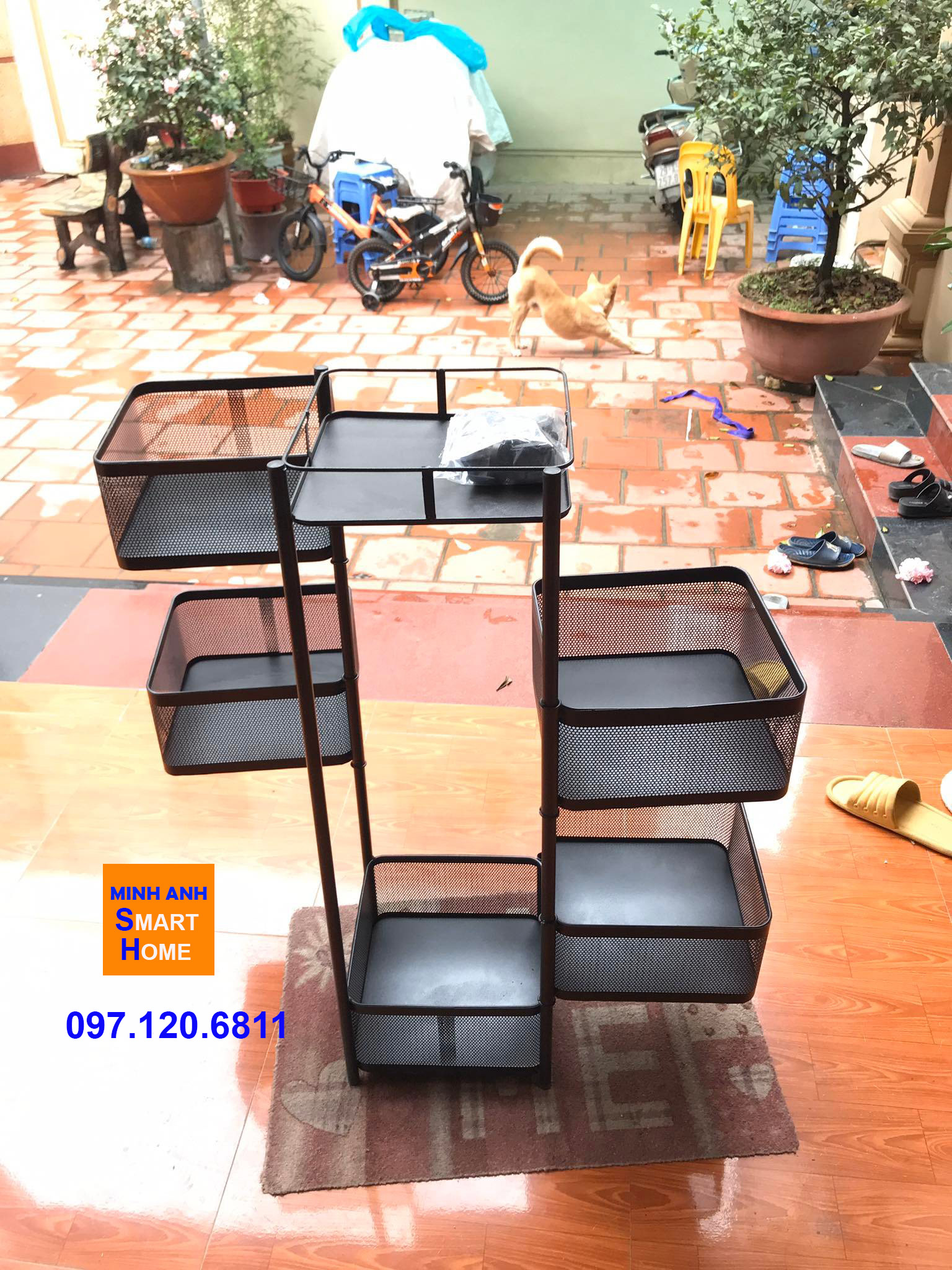 Hình ảnh thực tế kệ xoay đa năng vuông do shop tự chụp 05