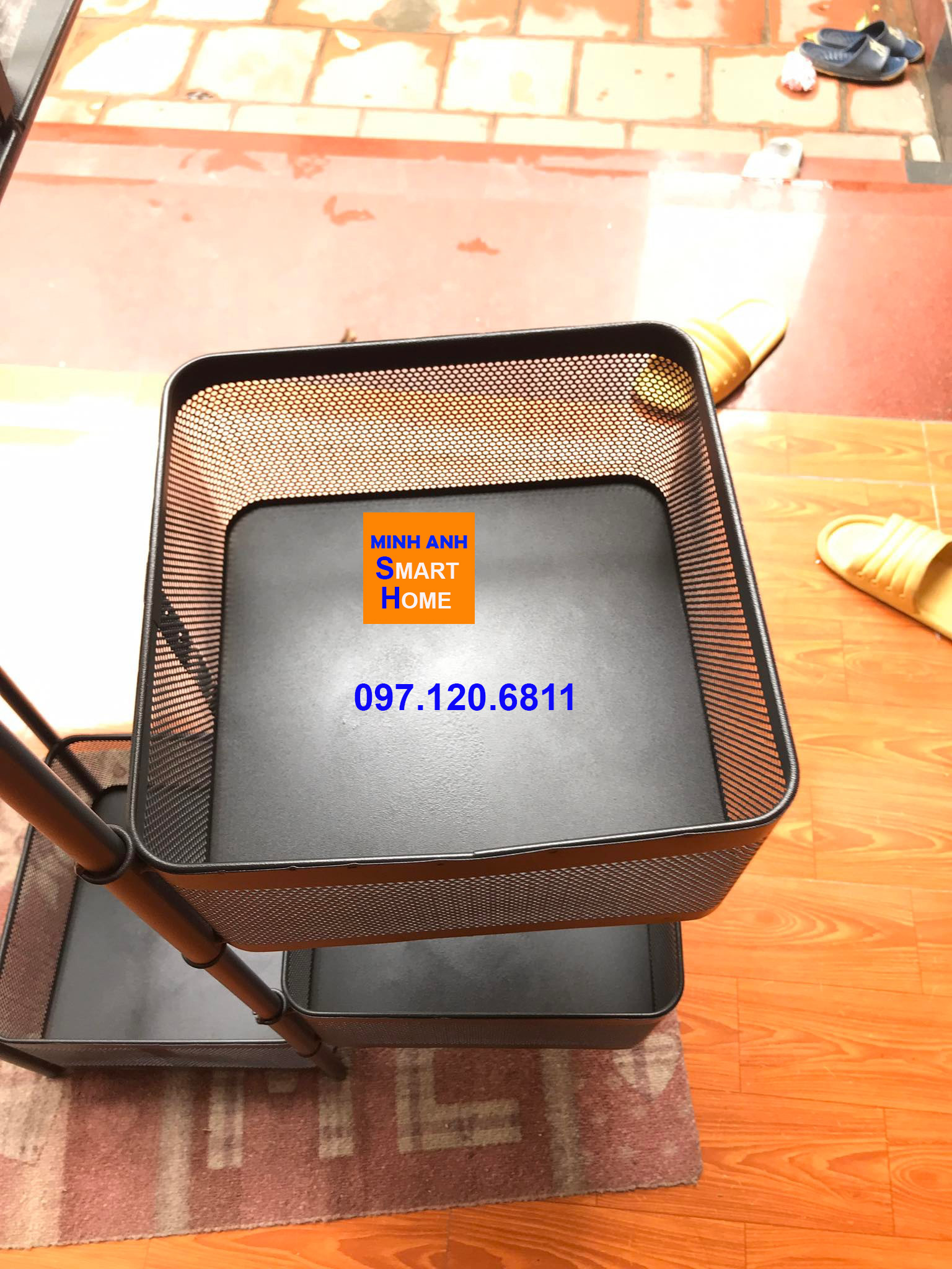 Hình ảnh thực tế kệ xoay đa năng vuông do shop tự chụp 09