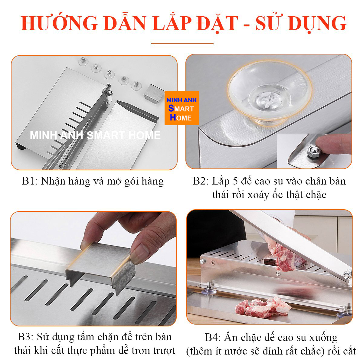hướng dẫn lắp ráp máy chặt thịt gà đa năng