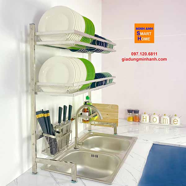 Kệ trên bồn rửa inox