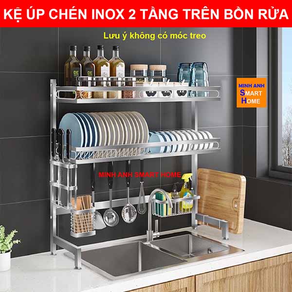 Kệ bếp đa năng để chén bát trên bồn rửa inox