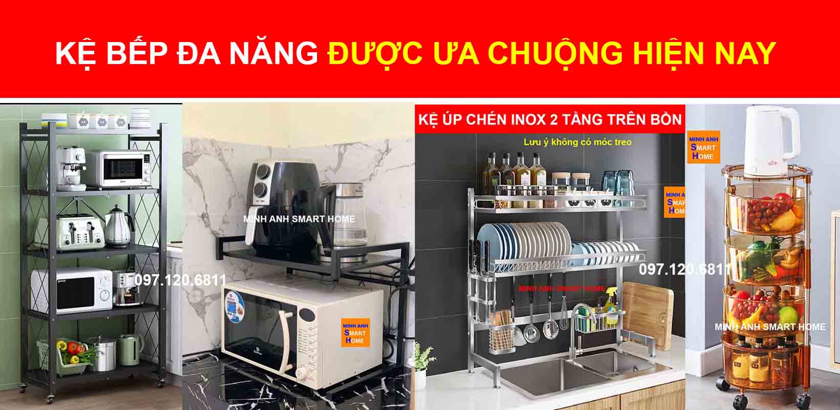 Kệ bếp đa năng được ưa chuộng hiện nay