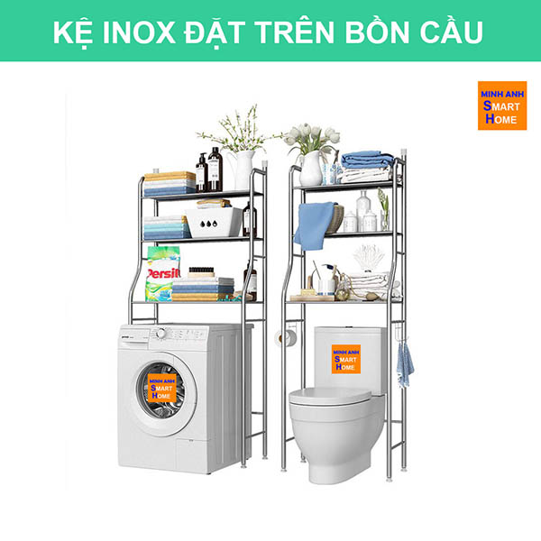Kệ bồn cầu inox trong nhà tắm, nhà vệ sinh được ưa chuộng