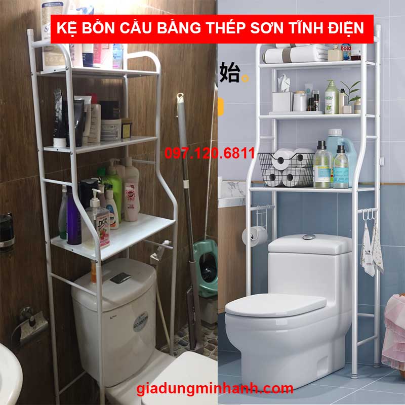 Kệ bồn cầu bằng thép sơn tĩnh điện