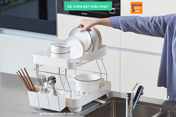 Kệ bếp đa năng - kệ úp cốc chén bát đĩa đa năng kiểu nhật