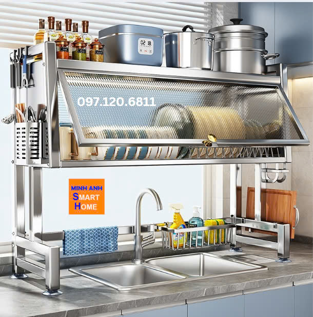 KỆ INOX TRÊN BỒN RỬA