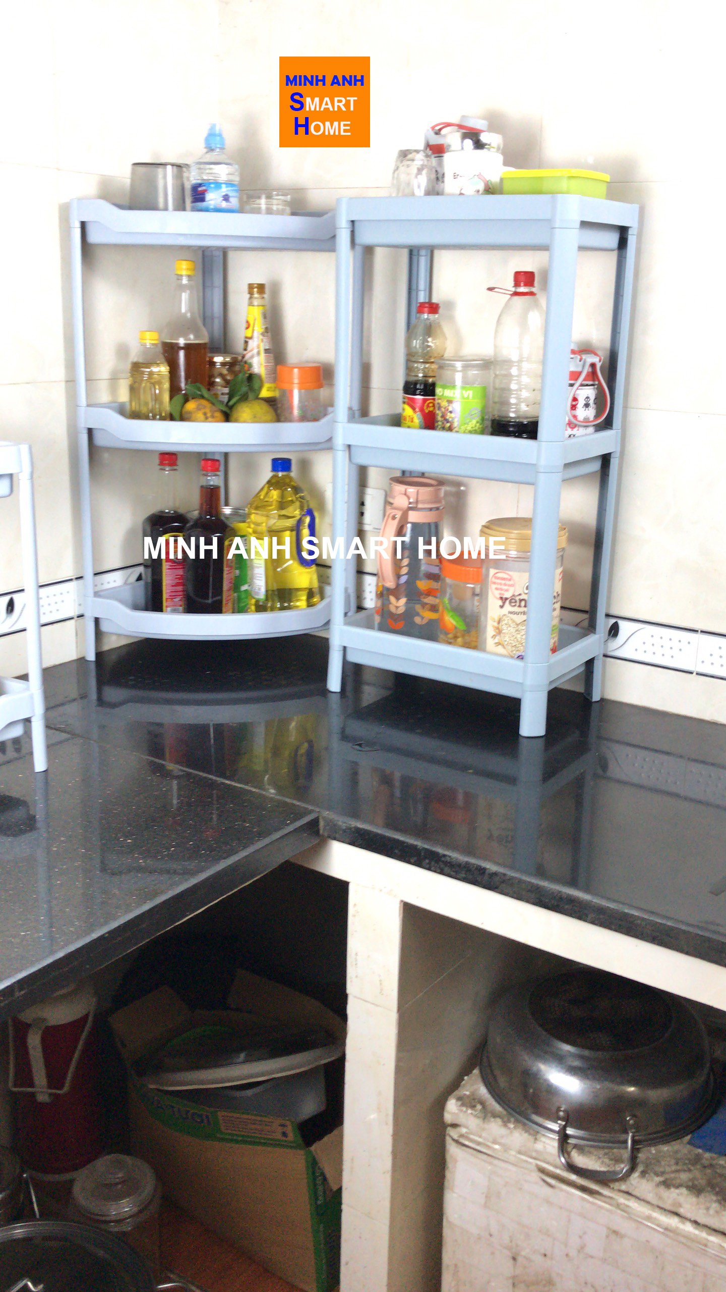 Kệ để gia vị 3 tầng bằng nhựa cao cấp