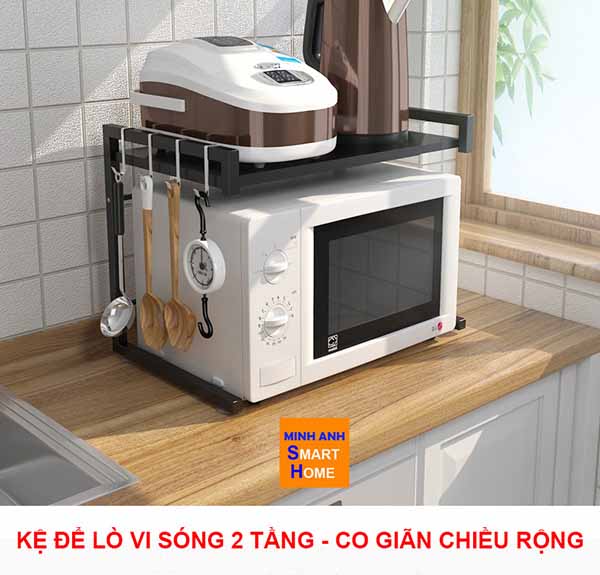 Kệ để lò vi sóng và nồi cơm điện 2 tầng
