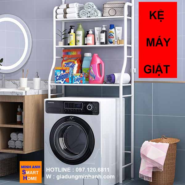kệ máy giặt, kệ để sau máy giặt