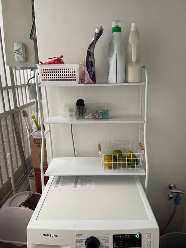 Hình ảnh thực tế kệ máy giặt để đồ đa năng 3 tầng