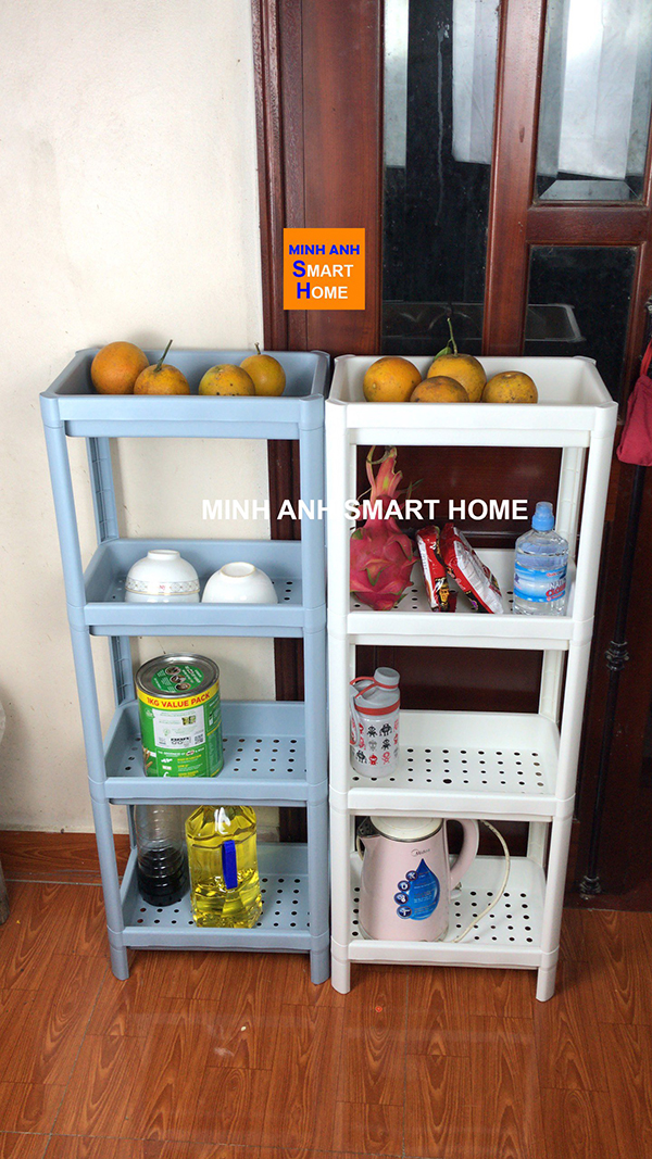 Kệ đa năng nhà bếp - Kệ để rau củ quả, bát đĩa, gia vị 4 tầng