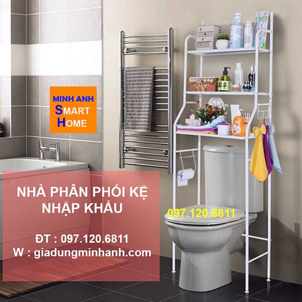 Kệ toilet để sau bồn cầu chịu được trọng lượng bao nhiêu