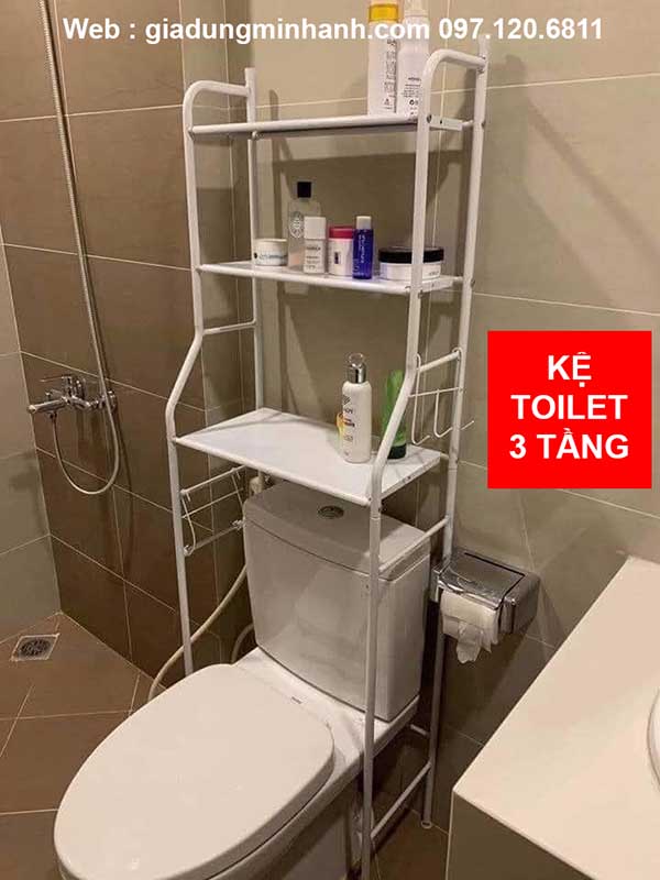 Kệ toilet để trên bồn cầu nhà vệ sinh