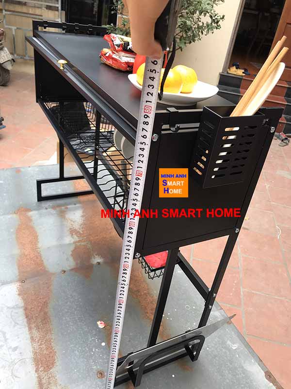 Kệ úp chén trên bồn rửa có nắp đậy - hình ảnh thực tế 1