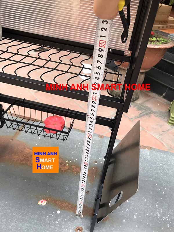 Kệ úp bát đĩa trên bồn rửa có nắp đậy - hình ảnh thực tế 5